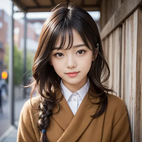 Best-quality, Masterpiece, Ultra-High-Resolution, (Photorealistic:1.4), Raw-Photo, 1girl, 15-years-old, the most famous Japanese idol, at Japanese school, extremely cute face like the most popular Japanese idol, extremely beautiful big-black-eyes, extremel...