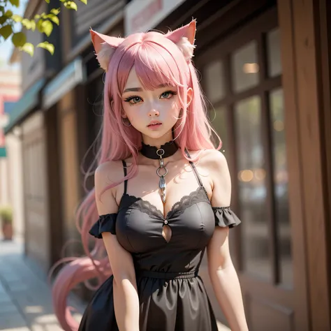 There is a woman with pink hair and cat ears, very beautiful cute catgirl, attractive cat girl, real life anime girl, Hyper realistic anime, beautiful anime catgirl, anime catgirl, beautiful young catgirl, Very Beautiful Anime Cat Girl, a hyperrealistic , ...