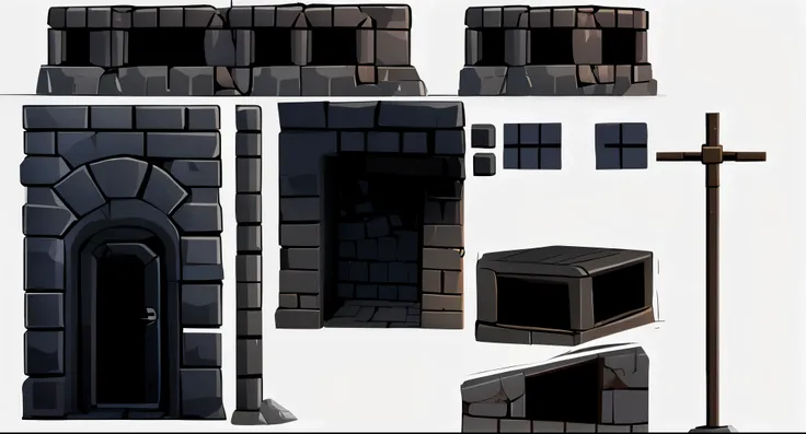 game assets,wall made of iron, Game Materials,sheet