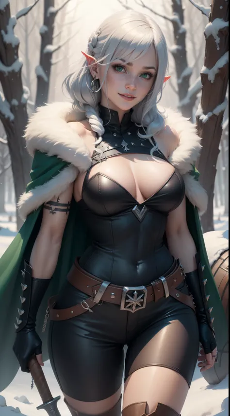 gwen tennyson,yorha 2b,tracer,yshtola rhul, lord of the rings,warcraft,close up,winter forest,viking village,rune tattoos,fur and royal green plugsuit,winter viking linen shirt,royal green viking cape,spiked viking armor,viking linen pants,short viking hai...