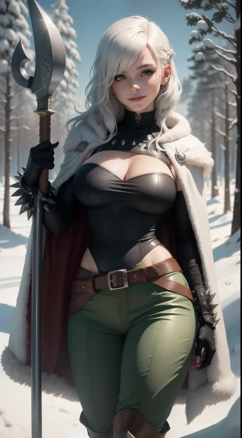 gwen tennyson,yorha 2b,tracer,yshtola rhul, lord of the rings,warcraft,close up,winter forest,viking village,rune tattoos,fur and royal green plugsuit,winter viking linen shirt,royal green viking cape,spiked viking armor,viking linen pants,short viking hai...