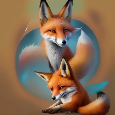 A fox representing love, (mystical)