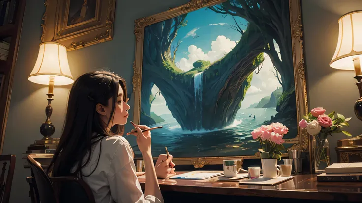 Beauty，Painting a surreal painting