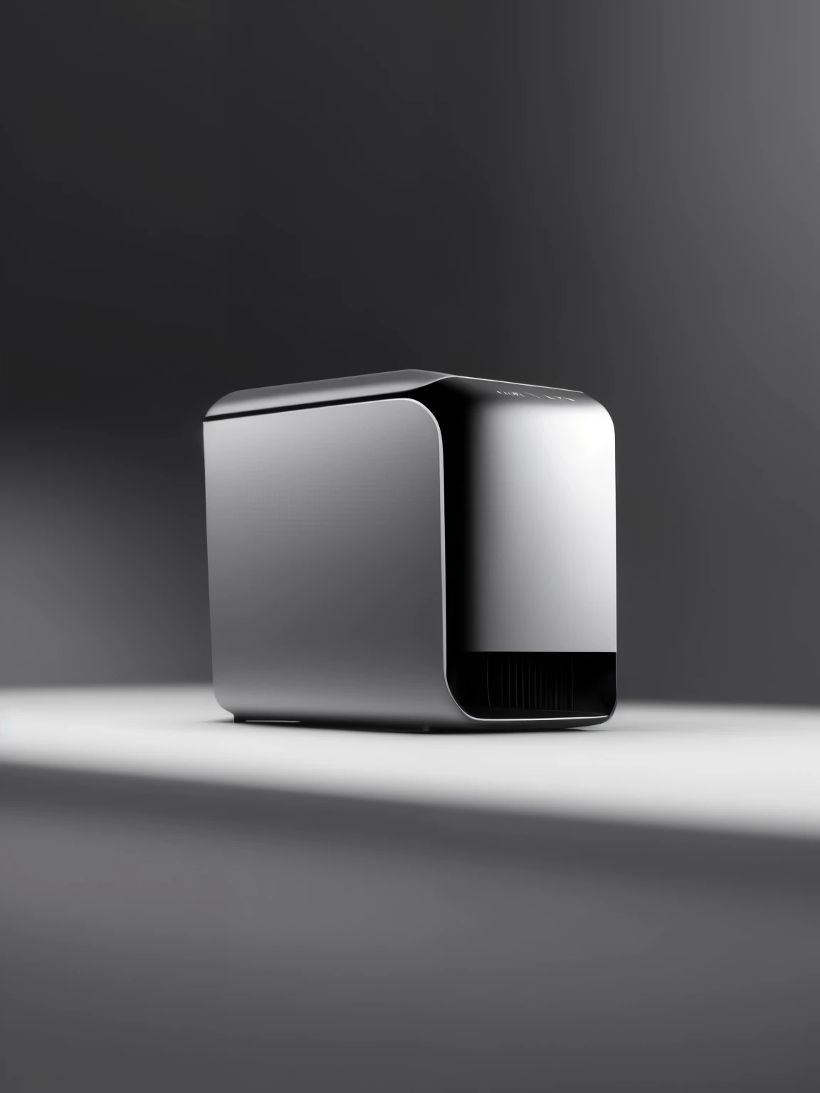computer rendering, Front view, Render in key shot, vray 8k 渲染, 8k computer rendering, 8k vray 渲染, computer rendering, Front, vray 4k 渲染, and, desktop, Official product photos, There is a small machine on the table, Warm theme style, Black and white shell,...