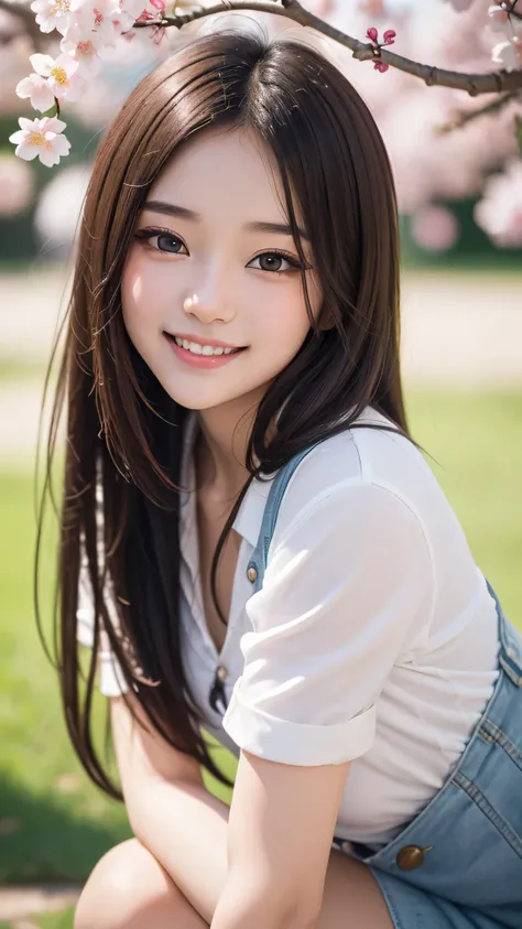 (1young girl), cute face, kawaii, Brown hair, instagram beautiful girl photos, great smiles, (Best Quality:1.3), (Ultra-detailed), (extremely detailed CG unified 8k wallpaper), Highly detailed, High-definition raw color photos, Professional Photography, ch...