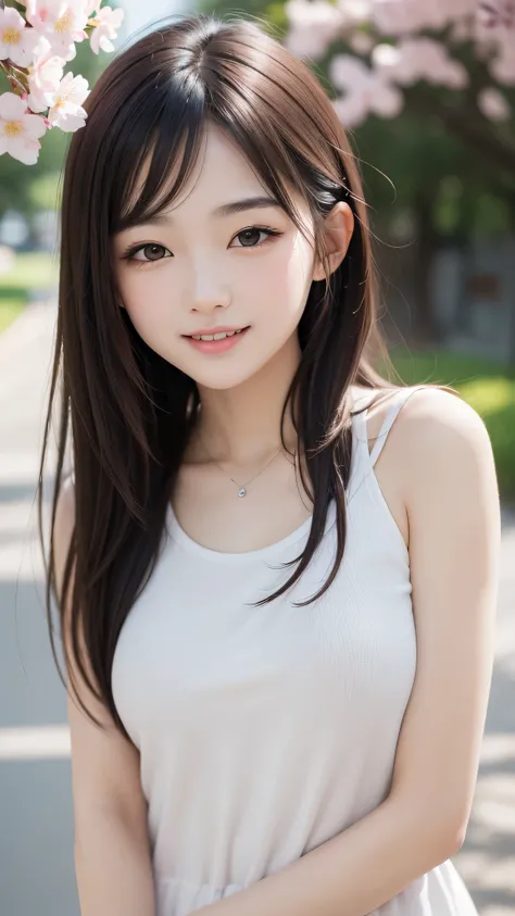 (1young girl), cute face, kawaii, Brown hair, instagram beautiful girl photos, great smiles, (Best Quality:1.3), (Ultra-detailed), (extremely detailed CG unified 8k wallpaper), Highly detailed, High-definition raw color photos, Professional Photography, ch...