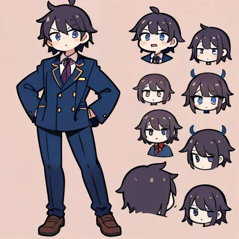 Character sprite sheet school boy