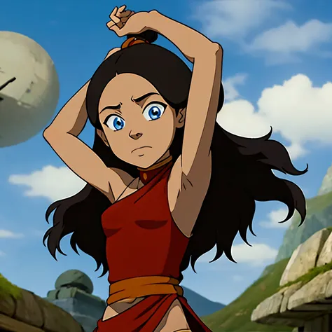 katara, arms up