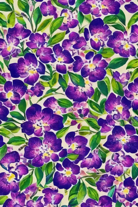 Pointillism, impressionism, surreal, Orchids, flowers pattern