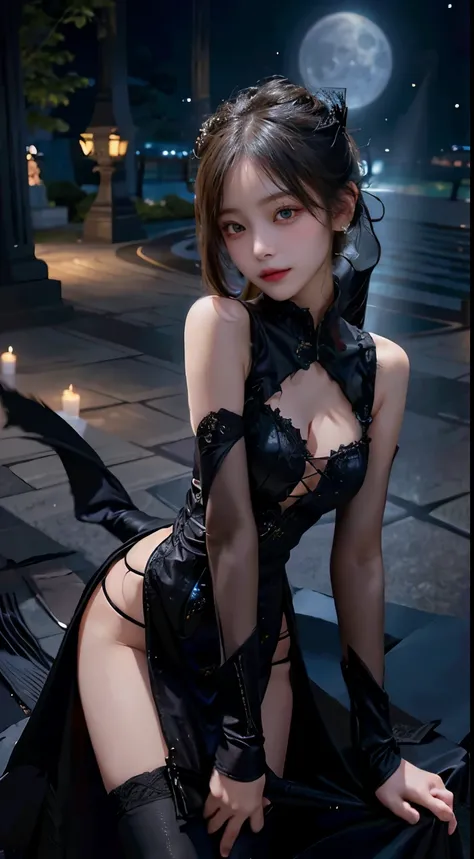 Under the full moonlight、A fascinating beautiful girl appears。her appearance、The black mask brings out the mysterious beauty、A black costume flutters gracefully in the darkness.。Transparent eyes shine like stars、A soft smile appears on her lips。That black ...