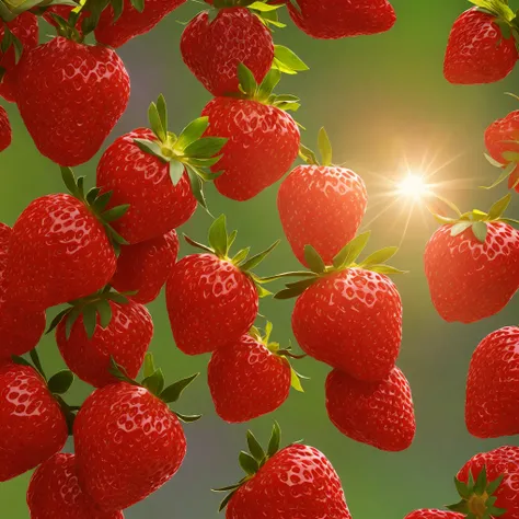 (high quality masterpiece:1.5), strawberry, photorealistic, high details, intricate, sharp focus, 8K, HD, Full-HD, Ultra-HD, Super-Resolution, Megapixel, subsurface scattering, edge lighting, rim light, rim lighting, best lighting, refreshing, lumen Reflec...