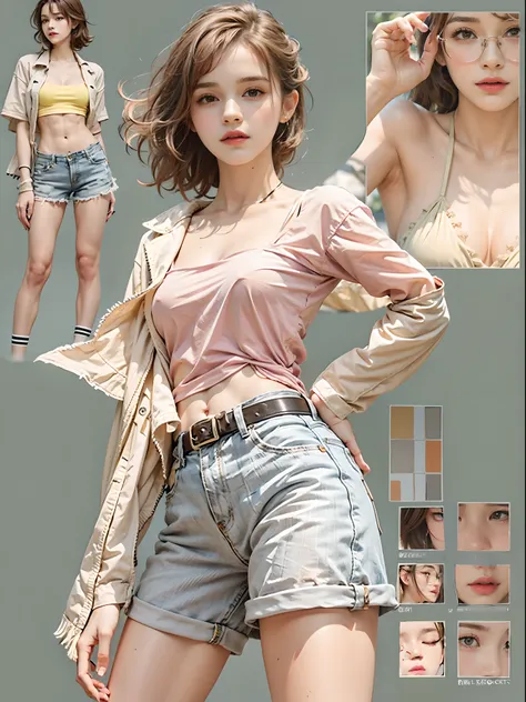 masterpiece, best quality, realistic, colorful, delicate, sharp focus, (PureErosFace_V1:0.5), (detailed beautiful delicate face, high detailed skin, skiny and thin:1.3), 1girl, 19 years old, tall, (smooth_abs:1.55), (abs:0.5), pretty, masterpiece, (long_sk...