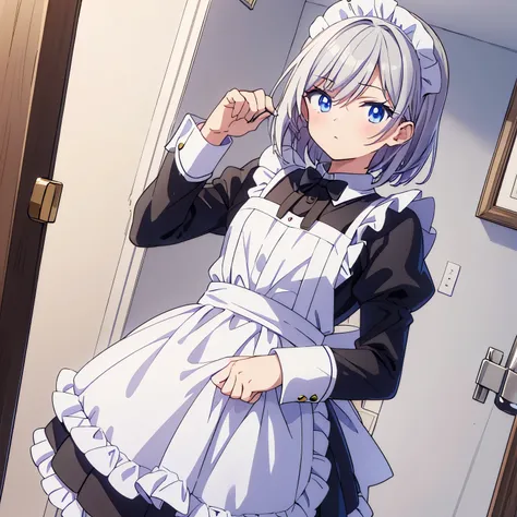 1 anime boy with maid outfit