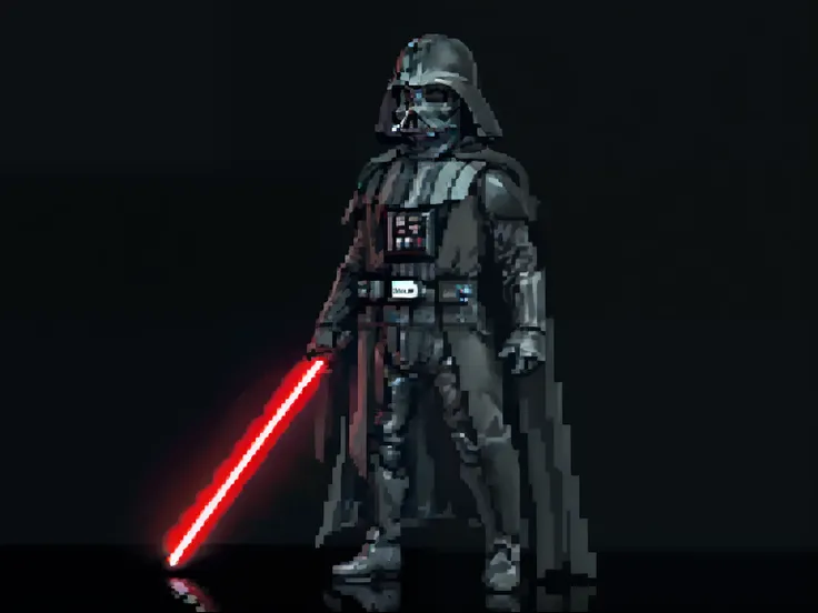 (((darth vader ))) ((de starwars))(((one male frame))(((light saber))) (((armor en el pecho)))((lleva puesta su ropa))(((8k))),((cuerpo completo))(((Amazing sword))), 8k, hiperrealista todo como un motor irreal trazado de rayos render ((estilo humano hiper...