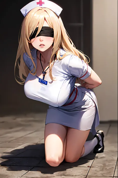 sword_miss,sword miss, long hair, blonde hair, blindfold, (black blindfold:1.2) , necklace , big bust, bijouterie, very long hair, best quality, sharp focus, (8 thousand), (4K), (masterpiece), (best quality), (realistic skin texture), very detailed, very d...