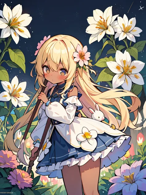 (best quality,high resolution:1.2), (cute:1.1), (cute), (high resolution:1.2), unbelievably surreal:1.3, incredibly fine illustration
1 girl, alone, rabbit, blonde hair, two side up, wooden staff, dynamic angle, (shy:1.4), (blushing:1.2)
destroy
(flowers:1...