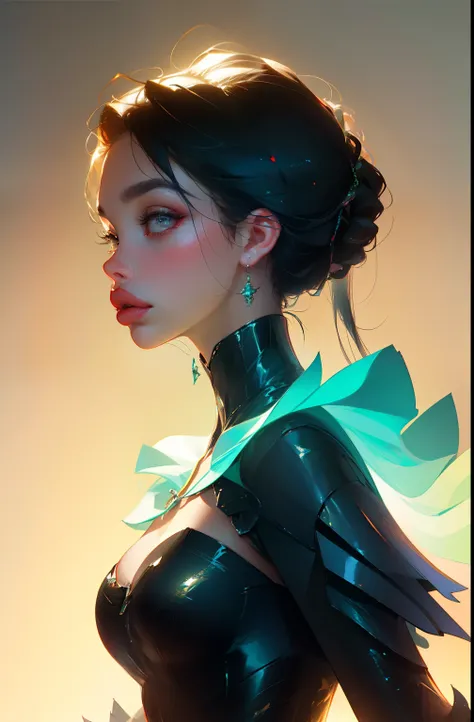 Highest quality,The perfect masterpiece,Perfect artwork,8K,
(Upper Body Portrait:1.5),(front portrait:1.3),Delicate face,close-up lens,
Beauty and dragon,water light reflection,pearl illusion,candy color,Cyberpunk,fashion trend,3s material,high-definition,...