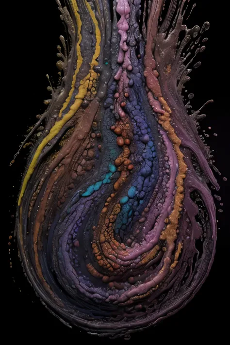 ((best quality)), ((masterpiece)), (detailed), abstract organic fluid, organi, high resolution, dark colours, violet and red, 1:1, LSD visuals, flowing without gravity