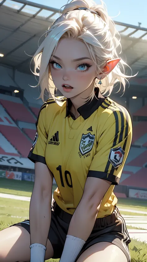 ((masterpiece)), (top quality), (best quality), ((ultra-detailed, 8k quality)), Aesthetics, Cinematic lighting, spotlight, (detailed line art), absurdres, (best composition), (high-resolution), (depth of field:1.2), 
BREAK,
Elf girl celebrating, kneeling, ...