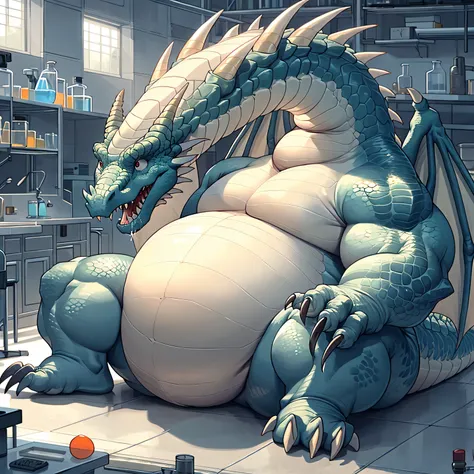 red male dragon、old dragon、Legendary creatures、Giant monsters、mountain of fat、The body is buried due to fat、The stomach is triangular、、Extreme obesity、very thick fat、my stomach is on the ground、Stomach like a giant balance ball、fine eyes、loose belly、very v...