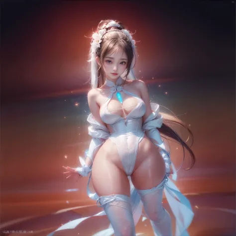 ((NSFW:-0.9, (nipple:-0.9), Acutance:0.85, White and Red, Mystic sight, (many Dazzling flush lights with lens flares), Luminous Particles, many colorful Lights )) . best quality, (masterpiece:1.3, ((realistic and photorealistic with touch of rawness:1.37))...