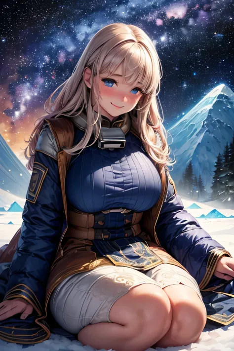 masterpiece, top quality, best quality, official art, beautiful and aesthetic, ultra-detailed, intricate details, (amazing illustration:1.5), award-winning art, atmospheric,
(1 woman, solo:1.5),
light brown semi-long hair,beautiful eyes,blue eyes,medium la...