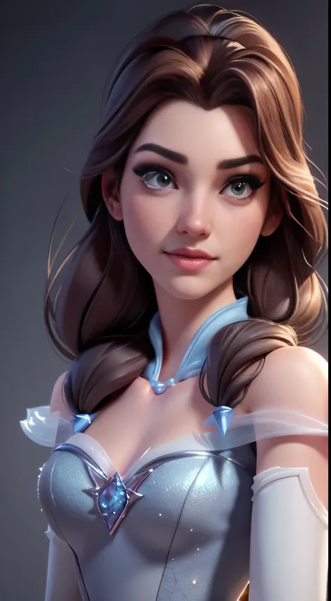 (elsa frozen-rose quartz su mezclando modelos .) highly detailed cg unity 8k wallpaper, style shot, complex, high detail, dramat...