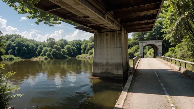 A bridge connects the two sides. It is located in a mysterious area. It demonstrates the nature of mutual gratitude. There are no human beings