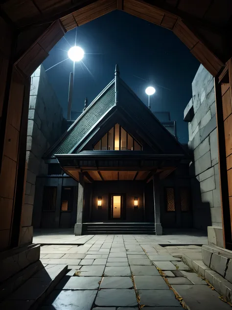 (masterpiece:1.2), (best quality:1.2), perfect lighting, architecture, eco-brutalism, horror, nightmare, hexagon