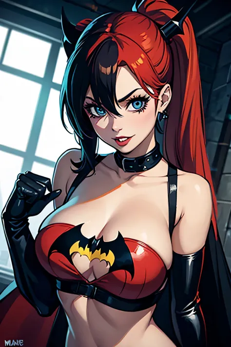 harley quinn and batman mashup