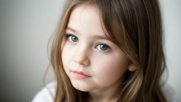 portrait photo kids girl blonde in his 60s, reminiscent of iconic black and white landscapes. , this portrait in hyperrealistic ...