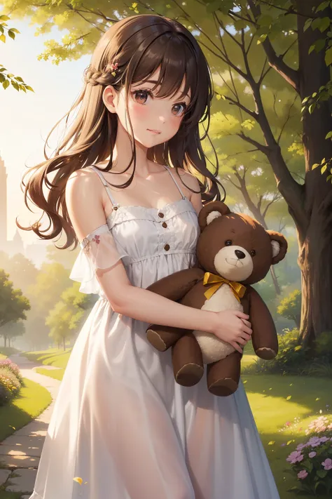 Digital Illustration --s2

A young girl, dressed in a beautiful floral sundress that hugged her slender frame, cradled her teddy bear tightly against her chest as she gazed out at the serene landscape before her. The sun was setting, casting a warm, golden...