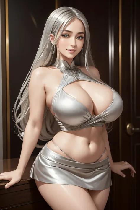 ((Japan)), ((sensual body, thick, very beautiful woman, hourglass illustration, big breasts, huge , big ass)),((Dignified woman))(Shiny long hair, wavy), (cute eyes, pale alabaster skin), ((camel toe)), (Detailed and thick), ((perfect woman image)), ((Huge...