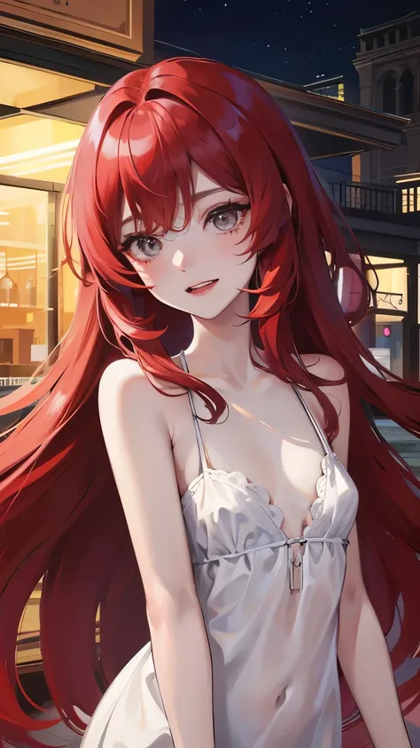 Red long hair, sunshine, masterpiece work, best quality, high resolution;,detail enhancement，best quality，perfect image quality，Beautiful and sexy, One-person viewpoint, small spots under the eyes , pretty, 큰 chest, 8K, ,chest 크게, pure white skin, chest, a...