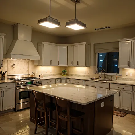 kitchen island lighting installing LED strips