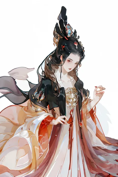 poker face,,(dark fantasy),((wonderful illustrations)),(details shine), long black hair, red pupils, girl, solid black dress, co...