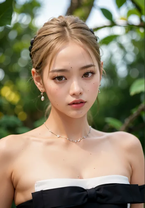 Mujer araffe con un vestido blanco y negro posando para una foto., Lalisa Manobal, Lalisa Manoban de Blackpink, parque roseanne de blackpink, jennie rosa negro, flequillo con raya al centro, a young asian woman, janice cantado, yanjun chengt, actriz femeni...