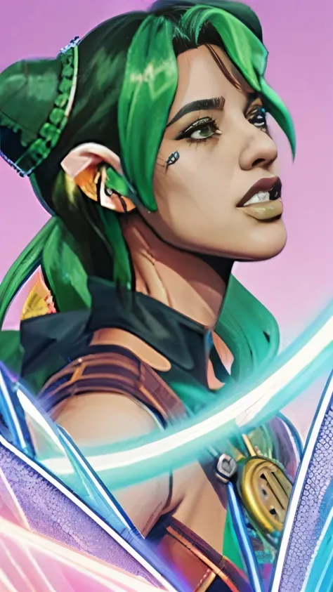 a close up of a cartoon character with a green hair, style ivan talavera and artgerm, krenz cushart and artgerm, moebius + loish + wlop, artgerm julie bell beeple, artgerm and lois van baarle, moebius + artgerm, cypherpunk fashion illustration