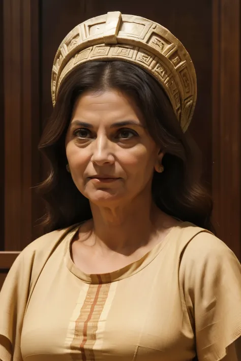 Rome, 77 BC. A ((((43-year-old)) Aurelia Cota)), in court, ((surprised and proud expression)). ((((roman clothings from the 1st century BC))))