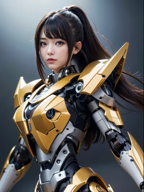  Super detailed, advanced details, high quality, 最high quality, High resolution, 1080P, hard disk, beautiful,beautifulサイボーグの女性,Mecha cyborg girl,battle mode,girl with a mechanical body,She wears a battle cyborg mech with a weapon,Cyborg Warrior