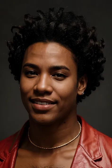 Afro male with diamond teeth