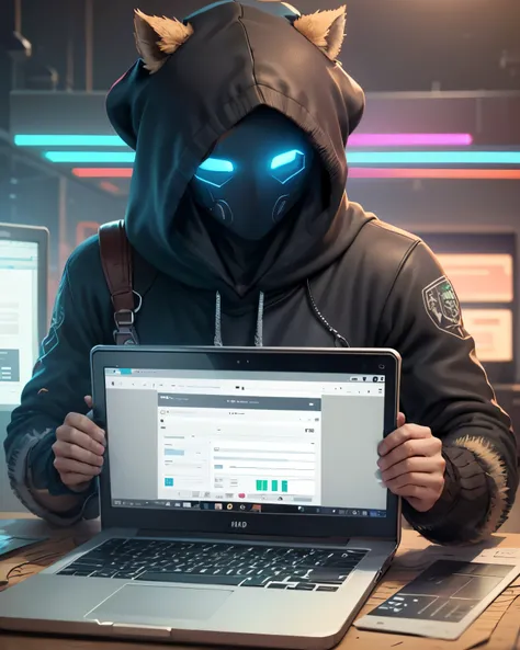 invisible face, Gestos maldosos, Hacker malvado, Protecting information on a computer