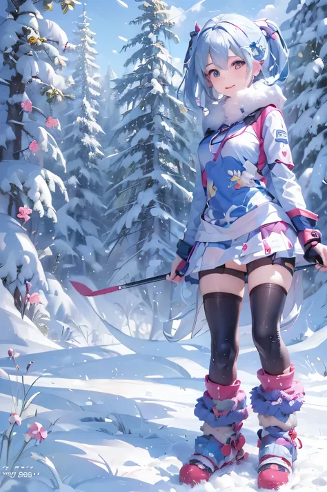 (photorealistic:1.3, highest quality:1.3,8Kmasterpiece, masterpiece:1.3,High resolution,muste piece:1.2),snow mountainに立つ1人の23歳の女性,(bondage ski wear:1.3,choker,boots), beautiful skin, (looking at the camera:1.2),angle(Photo seen from the front bottom:1.3),...