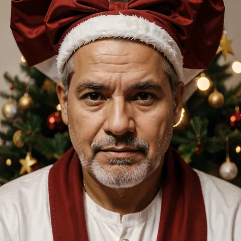 Quero que crie uma imagem de um papai Noel muito malva 