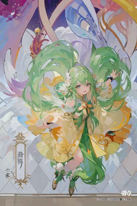 Japanese cartoons characters are depicted in a picture with a background, from, Oriental Project official artwork, eager character, Japanese cartoons art nouveau cosmic display, detailed key Japanese cartoons art, Exquisite details. Japanese cartoons. tent...