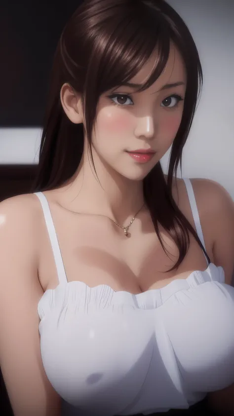 arafed asian woman in a white and black dress posing for a picture, realistic. cheng yi, smooth anime cg art, painted in anime painter studio, photorealistic anime, hyperrealistic , a hyperrealistic , attractive anime girl, [ 4 k digital art ]!!, kawaii re...