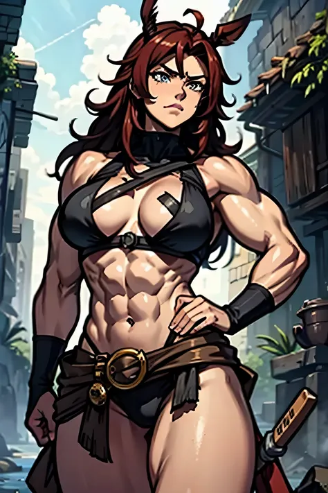 a barbaric woman with lots of muscles