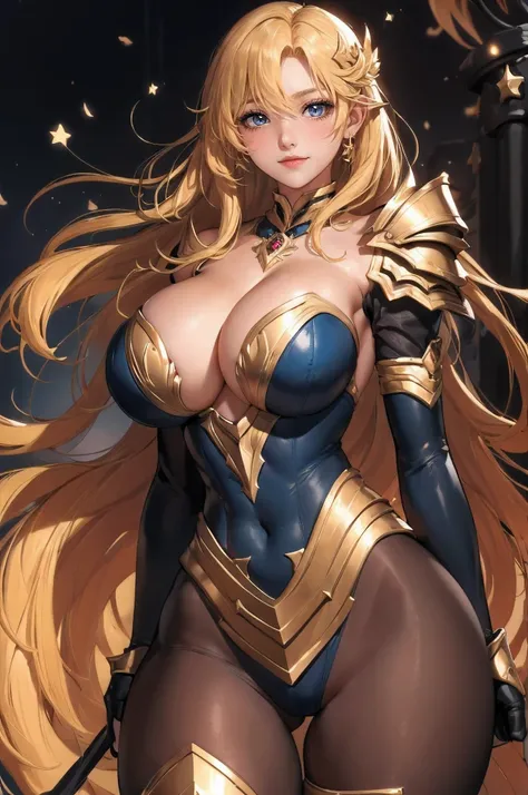 (best quality,high resolution),golden armor,Gorgeous gemstones,Luxurious fur lining,female knight,Seductive woman,