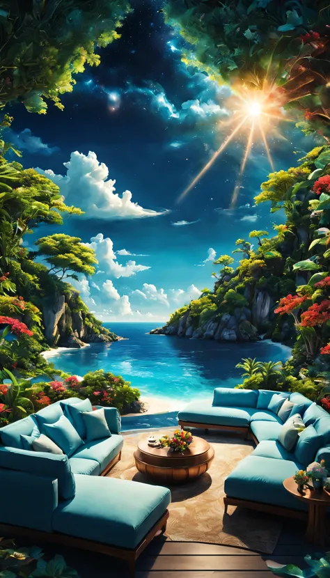 Highestのリゾート地の風景photograph,beautiful sea,高品質でwonderful家具:designer furniture,A beautiful sky spreads out,dream-like,summer,cloud,sky blue,Marine Blue,wonderful景色が広がります,Luxury Resorts,luxurious space,Velar,An environment surrounded by rich nature,Highestの時間を...