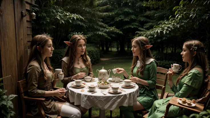 elfs have a tea party and talk